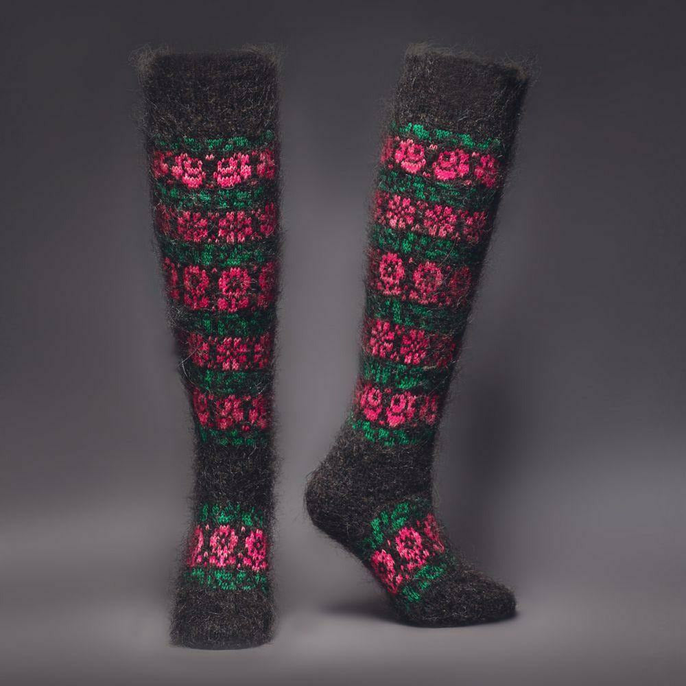Siberia Spirit Bountiful Blossoms Under-the-Knee Socks  -  Small / Bountiful Blossoms