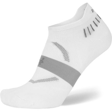 Balega Hidden Dry No Show Tab Socks  -  Large / White
