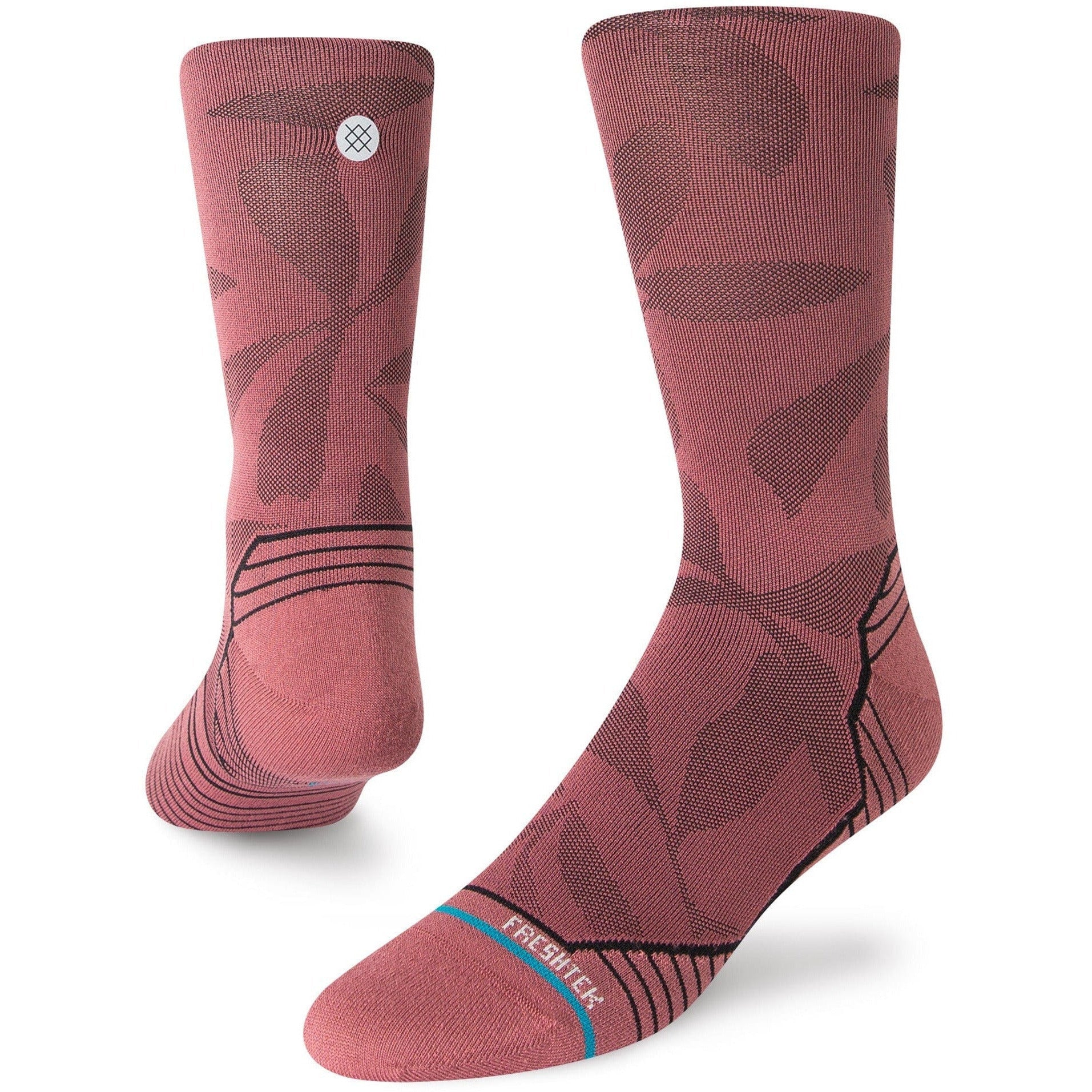 Stance Nightcrawler Performance Crew Socks  -  Large / Rebel Rose