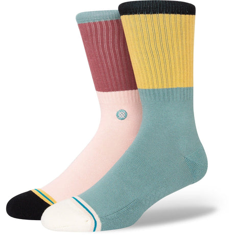 Stance Blocked Crew Socks  -  Large / Multi