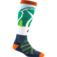 Darn Tough Kids Pow Cow Over-the-Calf Midweight Ski & Snowboard Socks - Clearance  -  Small / Green