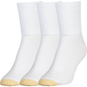 Gold Toe Womens Bermuda Turn Cuff Socks  -  Regular / White