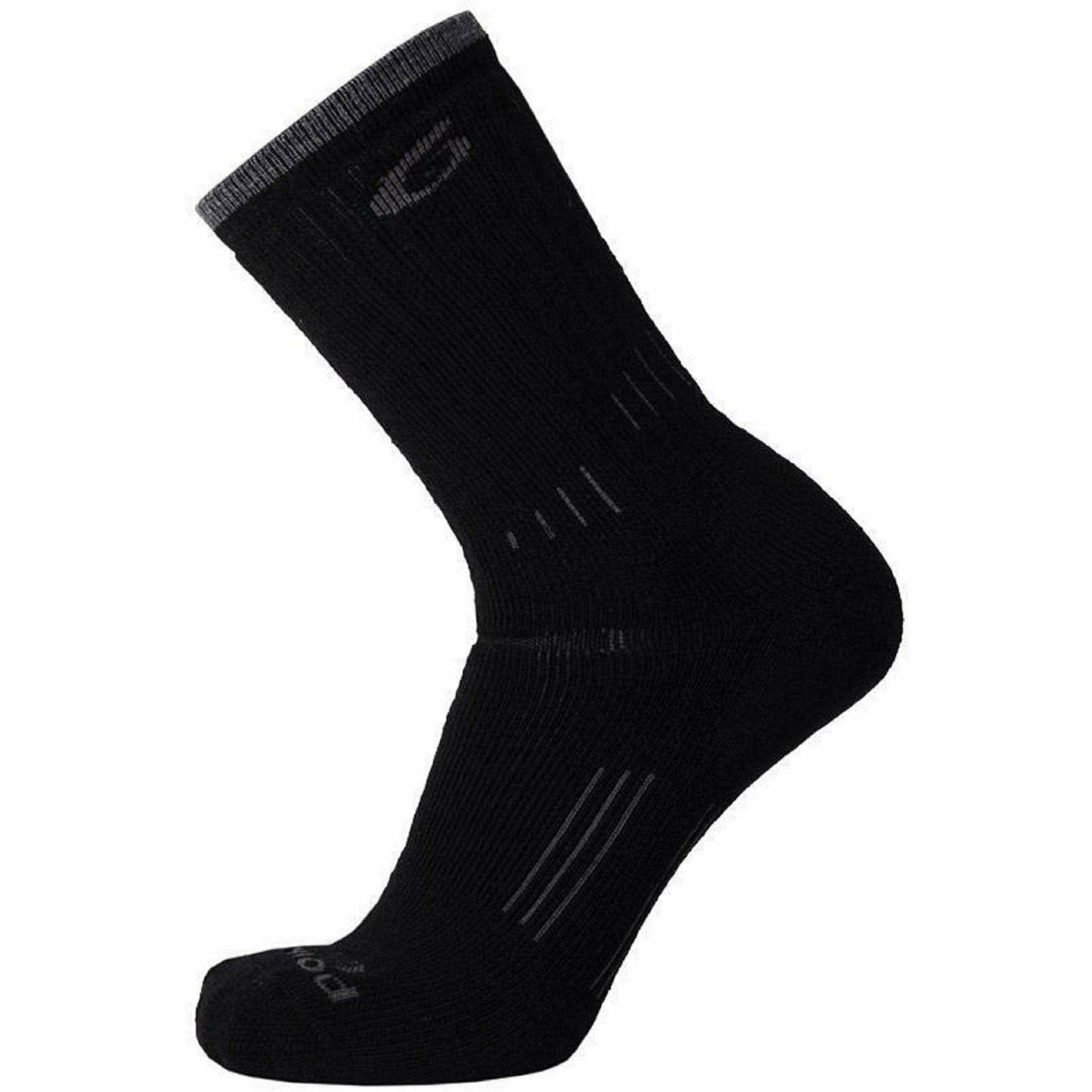Point6 37.5 Hiking Medium Crew Socks  -  Medium / Black