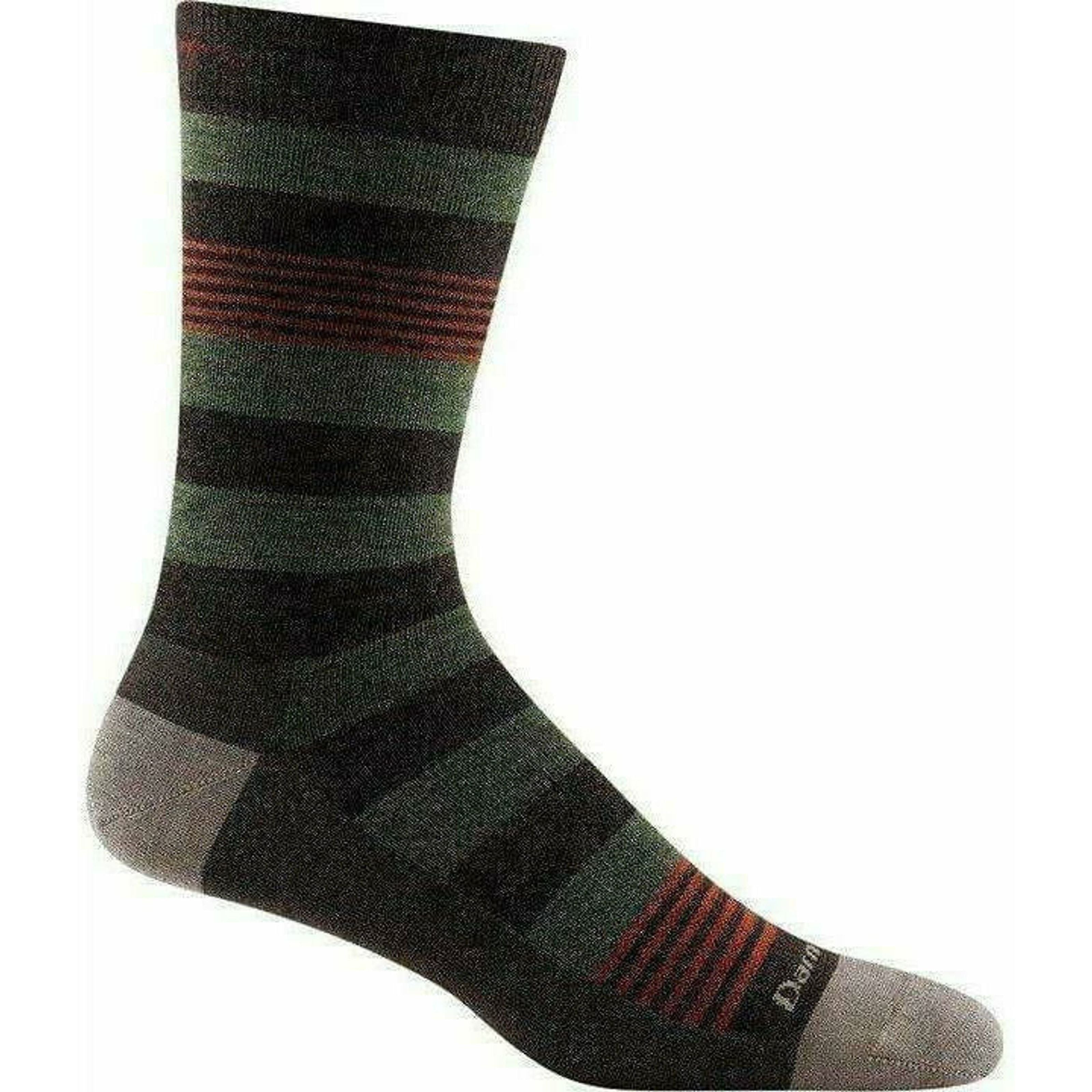 Darn Tough Mens Oxford Crew Lightweight Lifestyle Socks  -  Large / Brown