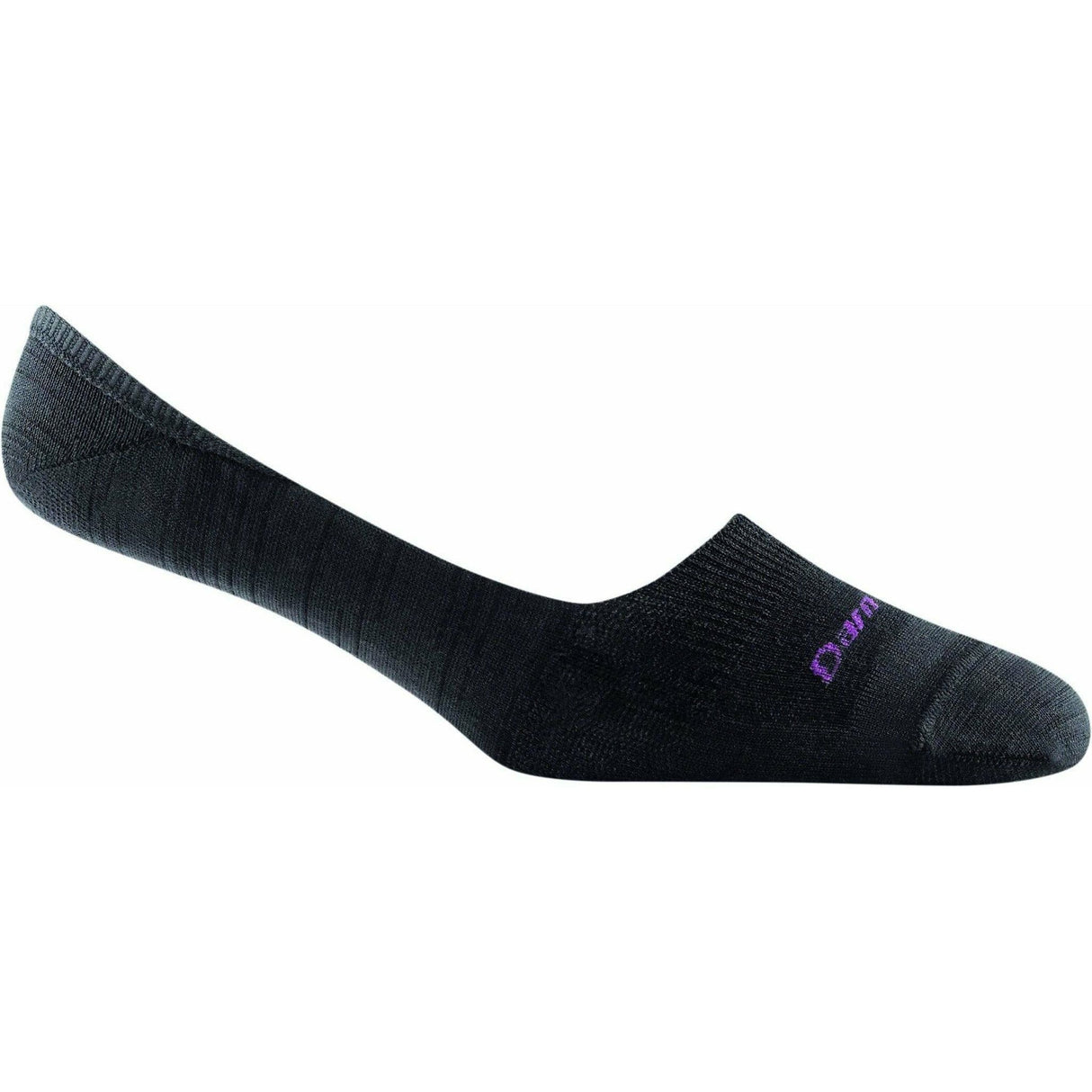 Darn Tough Womens Top Down Solid No Show Invisible Lightweight Lifestyle Socks  -  Small / Black