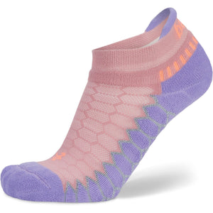 Balega Silver No Show Tab Socks  -  Small / Dusty Pink
