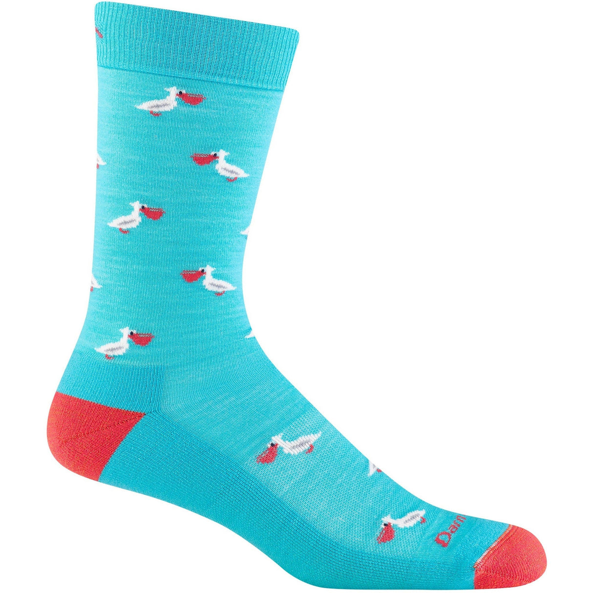 Darn Tough Mens Pelican Crew Lightweight Lifestyle Socks - Clearance  -  X-Large / Teal