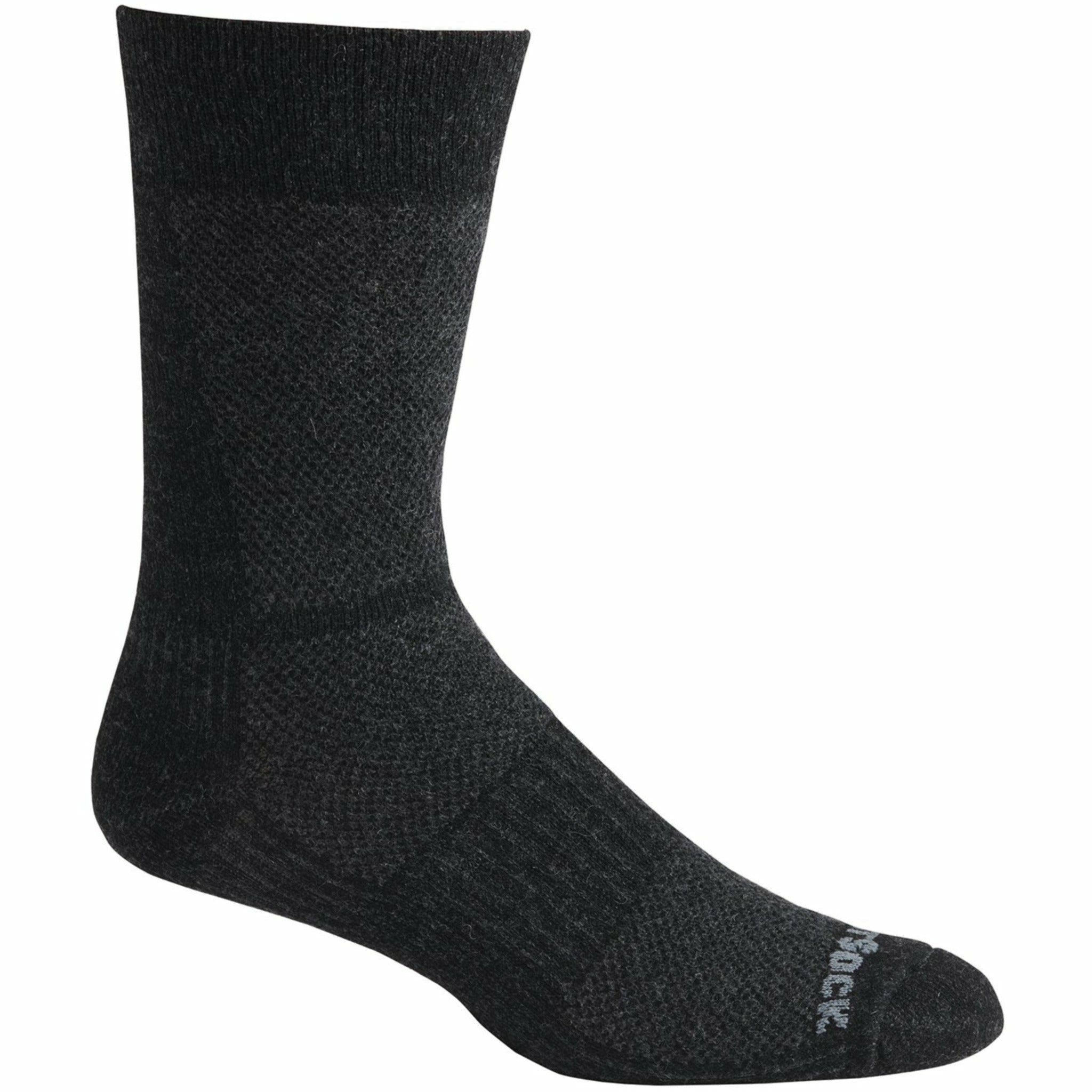 Wrightsock Double-Layer ECO Winter Run Crew Socks  -  Small / Black