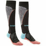 Bridgedale Womens Midweight Merino Ski OTC Socks  -  Small / Black/Coral