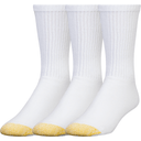 Gold Toe Mens Ultra Tec Performance Crew 3-Pack Socks  -  Regular / White