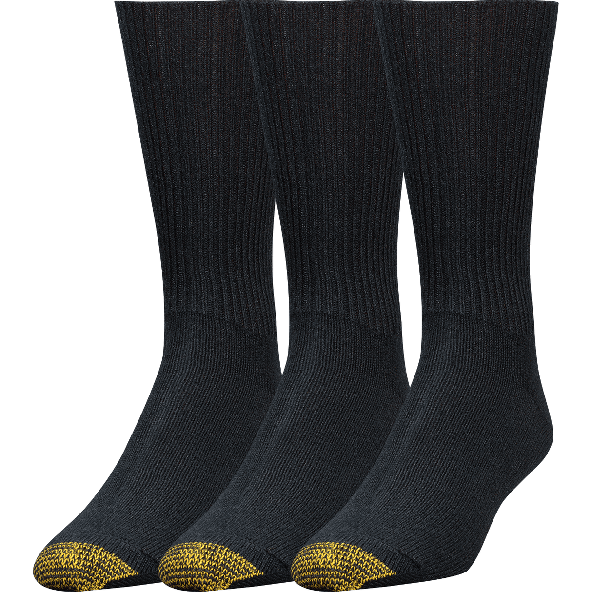 Gold Toe Mens Fluffies 3-Pack Socks  -  Regular / Black