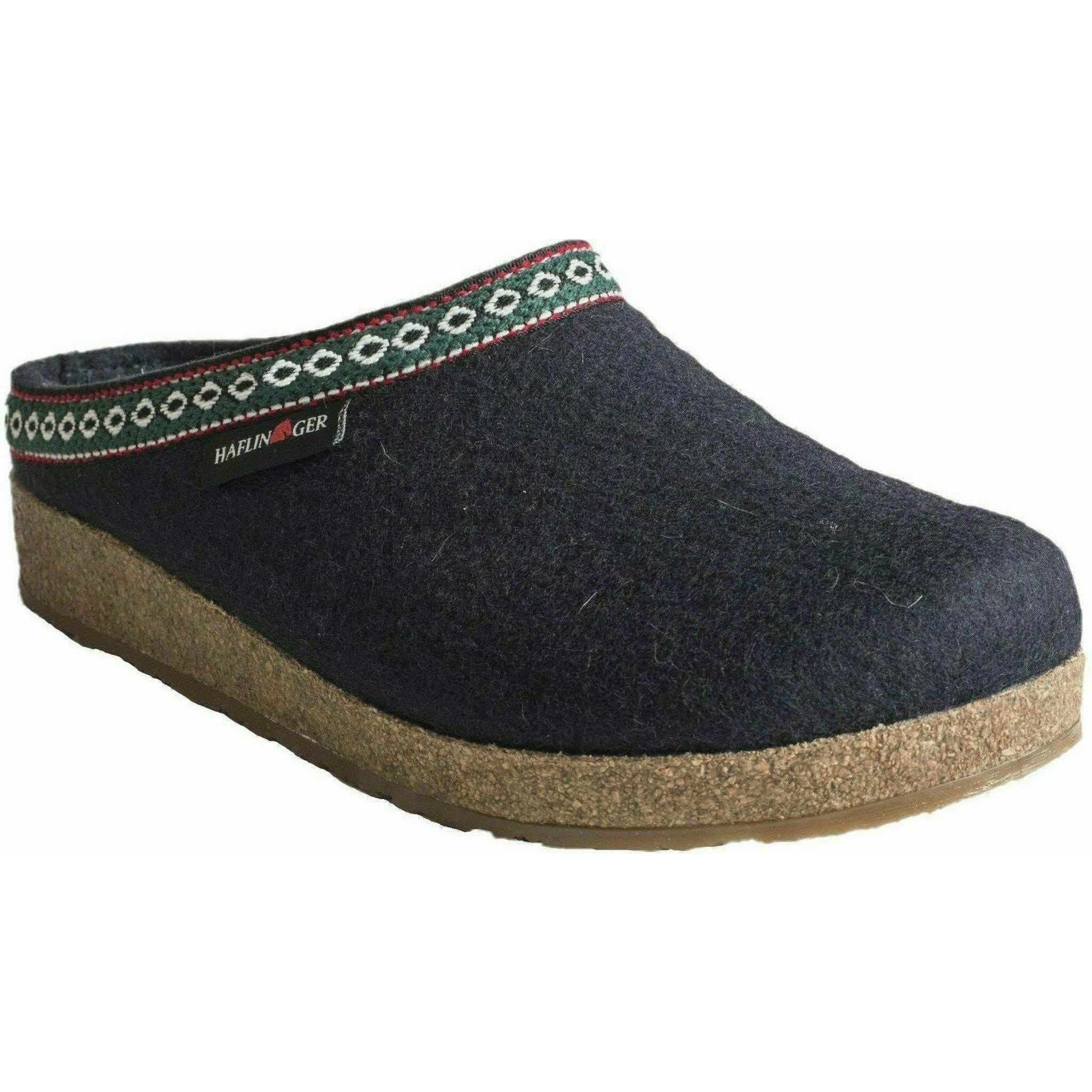 Haflinger GZ Classic Grizzly Clogs  -  36 / Navy