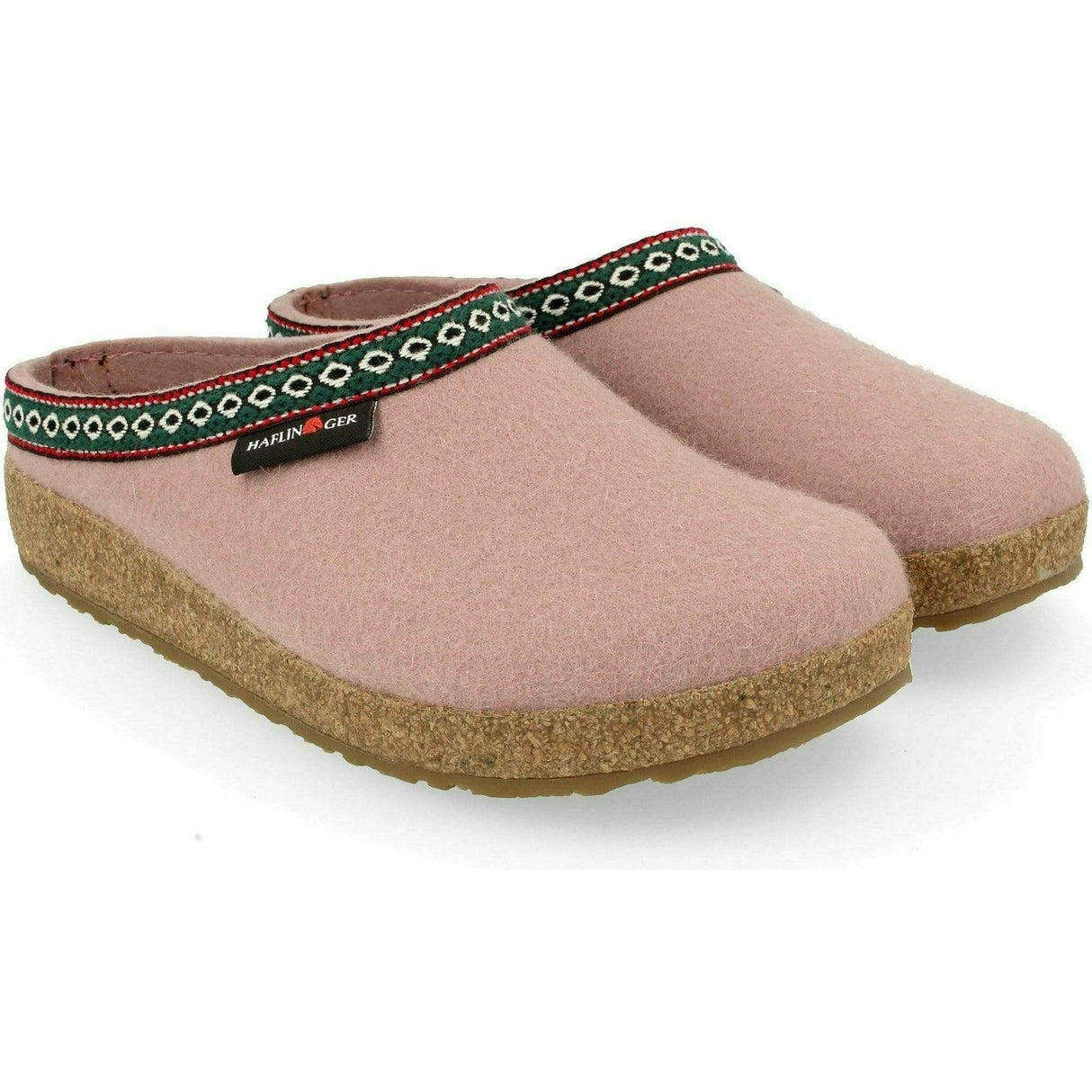 Haflinger GZ Classic Grizzly Wool Clogs  -  36 / Rosewood