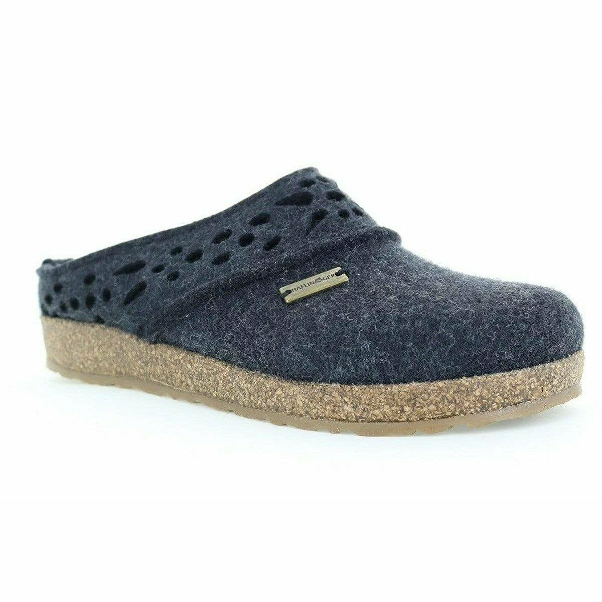 Haflinger Womens Lacey Wool Clogs  -  36 / Charcoal