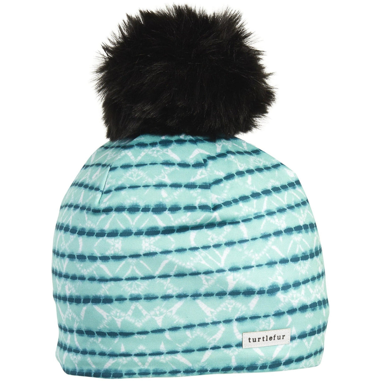 Turtle Fur Comfort Shell Pom Pom Beanie  -  One Size Fits Most / Cool Illusion