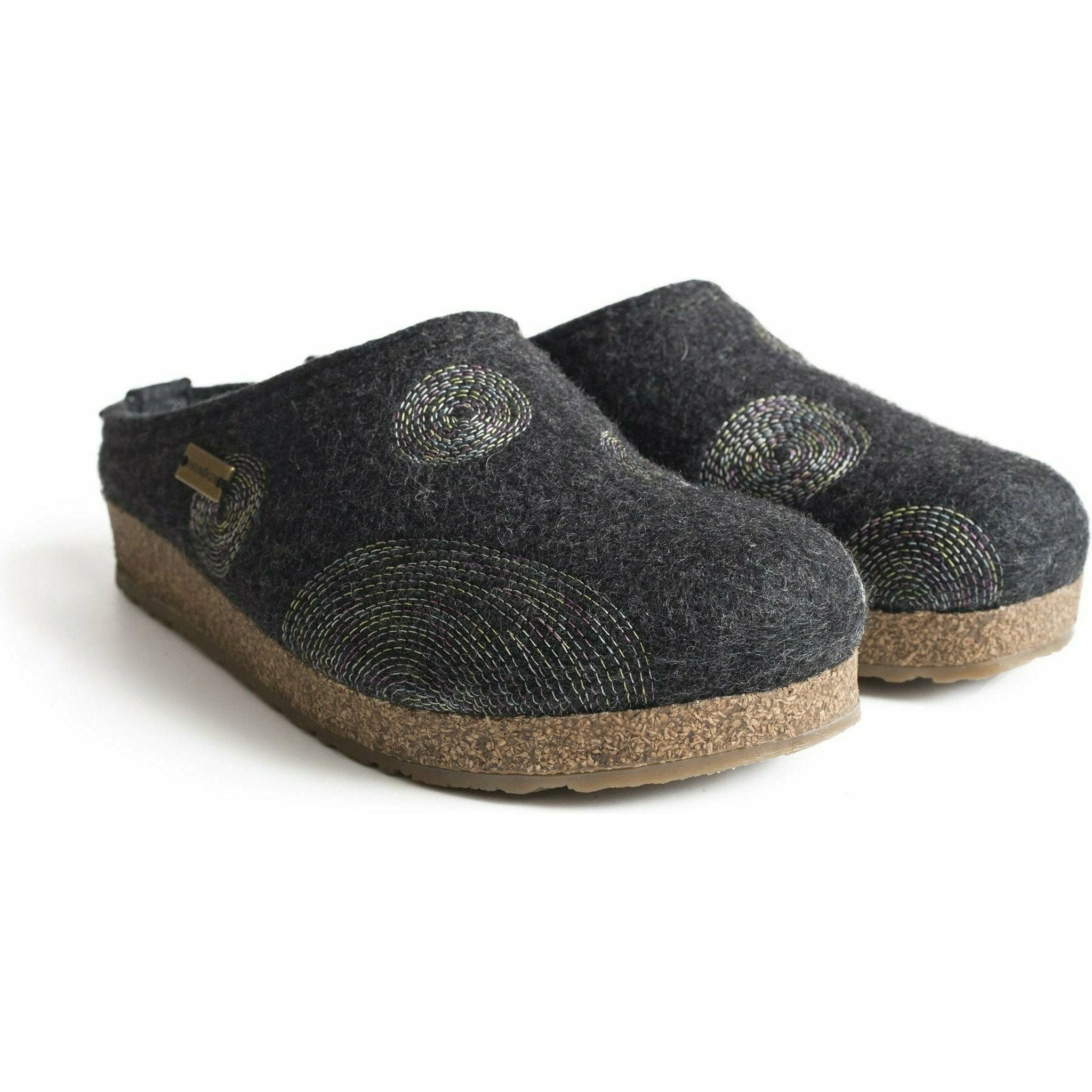 Haflinger Womens Spirit Wool Clogs  -  36 / Charcoal