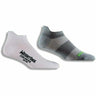 Wrightsock Double-Layer Coolmesh II Lightweight Tab Socks  -  Small / White/Gray / 2-Pair Pack