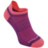 Wrightsock Double-Layer Coolmesh II Lightweight Tab Socks  -  Small / Plum/Pink / Single Pair