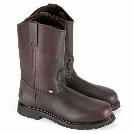 Thorogood Oil Rigger Series Safety Toe 11in Wellington Boots  -  5 / D / Black Walnut