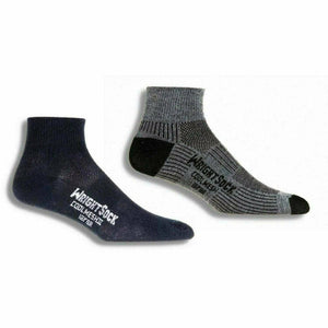 Wrightsock Double-Layer Coolmesh II Lightweight Quarter Socks  -  Small / Black/Gray / 2-Pair Pack