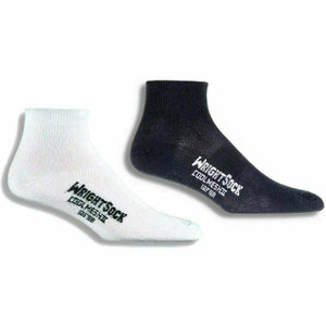 Wrightsock Coolmesh II Quarter Socks  -  Small / Black/White / 2-Pair Pack
