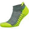 Balega Silver No Show Socks - Clearance  -  Small / Midgray/Neon Lime