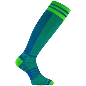 Wrightsock Coolmesh II OTC Anti-Blister Socks  -  Small / Blue/Green Stripes