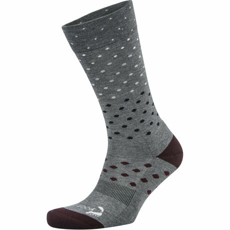 Foot Zen by Balega Fashion Dots Crew Socks  -  X-Large / Gray