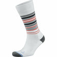 Foot Zen by Balega Womens Fashion Stripes Crew Socks  -  Small / White