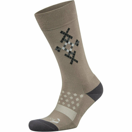 Foot Zen by Balega Mens Fashion Argyle Crew Socks  -  Medium / Mink