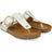 Haflinger Womens Round Buckle Corinna Sandals  -  36 / White Pebble