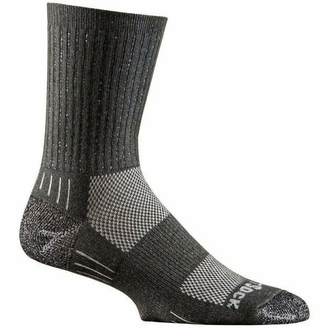 Wrightsock Double-Layer Silver Escape Midweight Crew Socks  -  Small / Steel Gray/Green