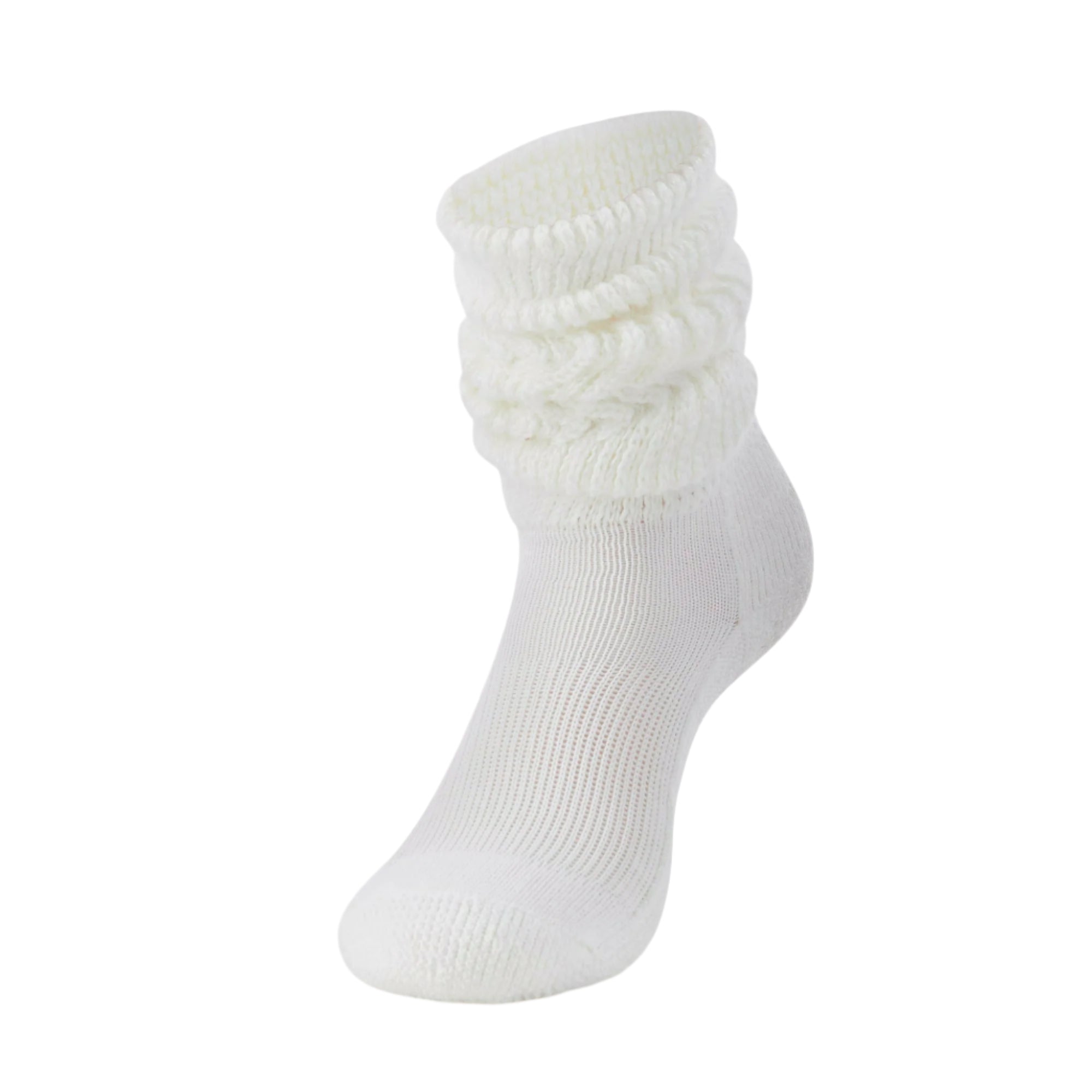Thorlo Womens Fitness Moderate Cushion Slouch Socks  -  Medium / White
