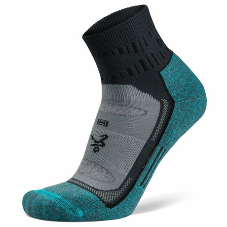 Balega Blister Resist Quarter Socks  -  Small / Gray/Blue
