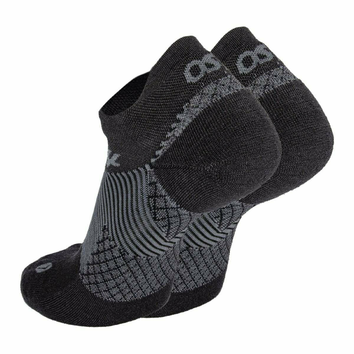 OS1st Merino Plantar Fasciitis Compression No Show Socks  -  Small / Black