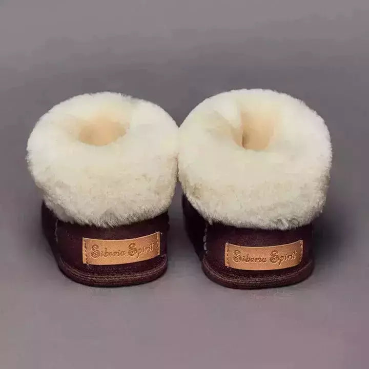 Siberia Spirit Toddlers Chocolate Brown Booties  - 