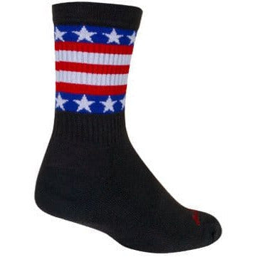 SockGuy Stars-N-Bars Channel Air Crew Socks  -  Small/Medium