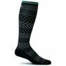 Sockwell Womens Chevron Moderate Compression Knee-High Socks  -  Small/Medium / Black