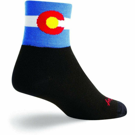 SockGuy Colorado Flag 2 Classic 3 Inch Crew Socks  -  Small/Medium