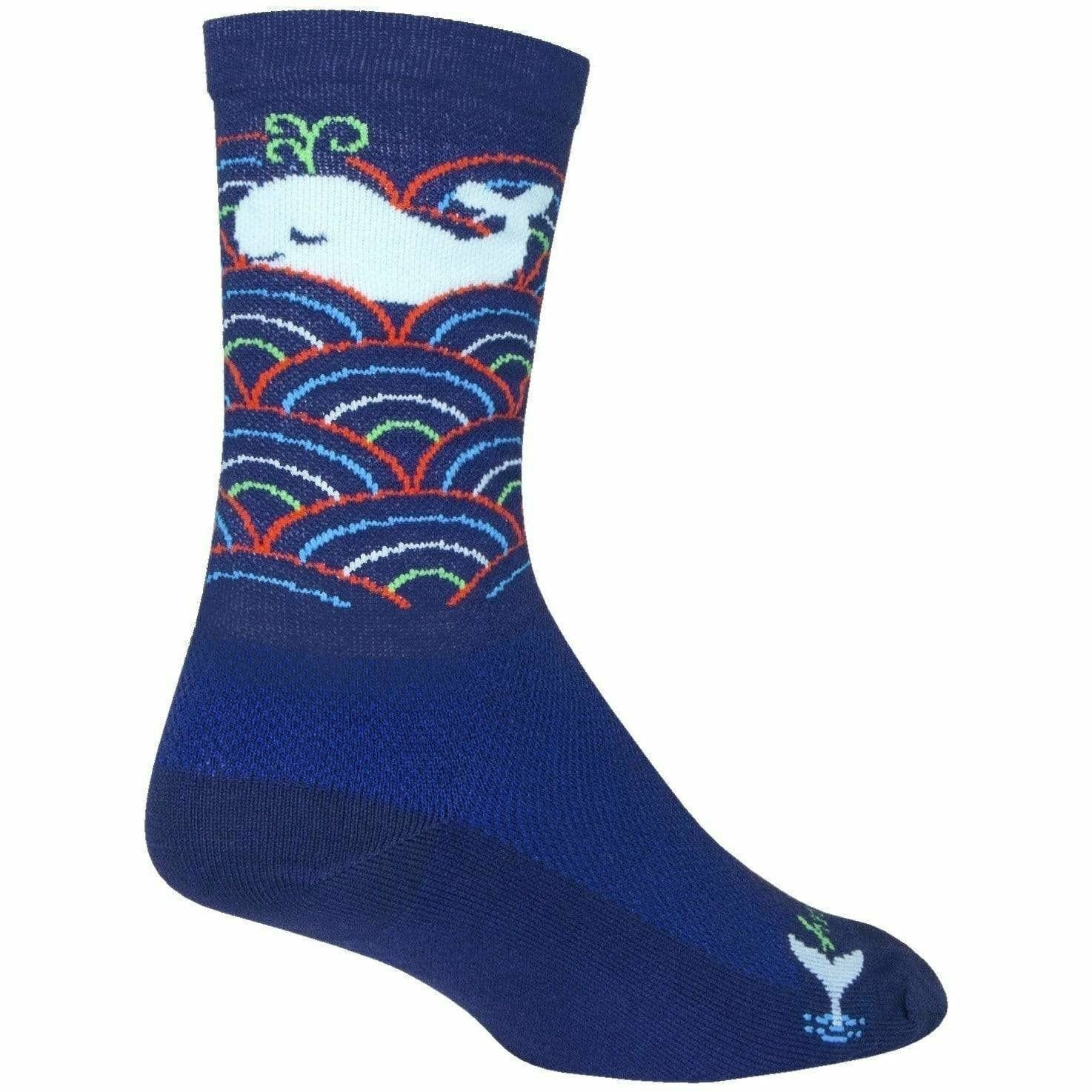 SockGuy Oh Whale Performance Crew Socks  -  Small/Medium