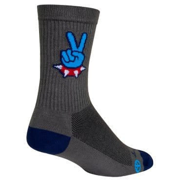 SockGuy Peace Talk Performance Crew Socks  -  Small/Medium