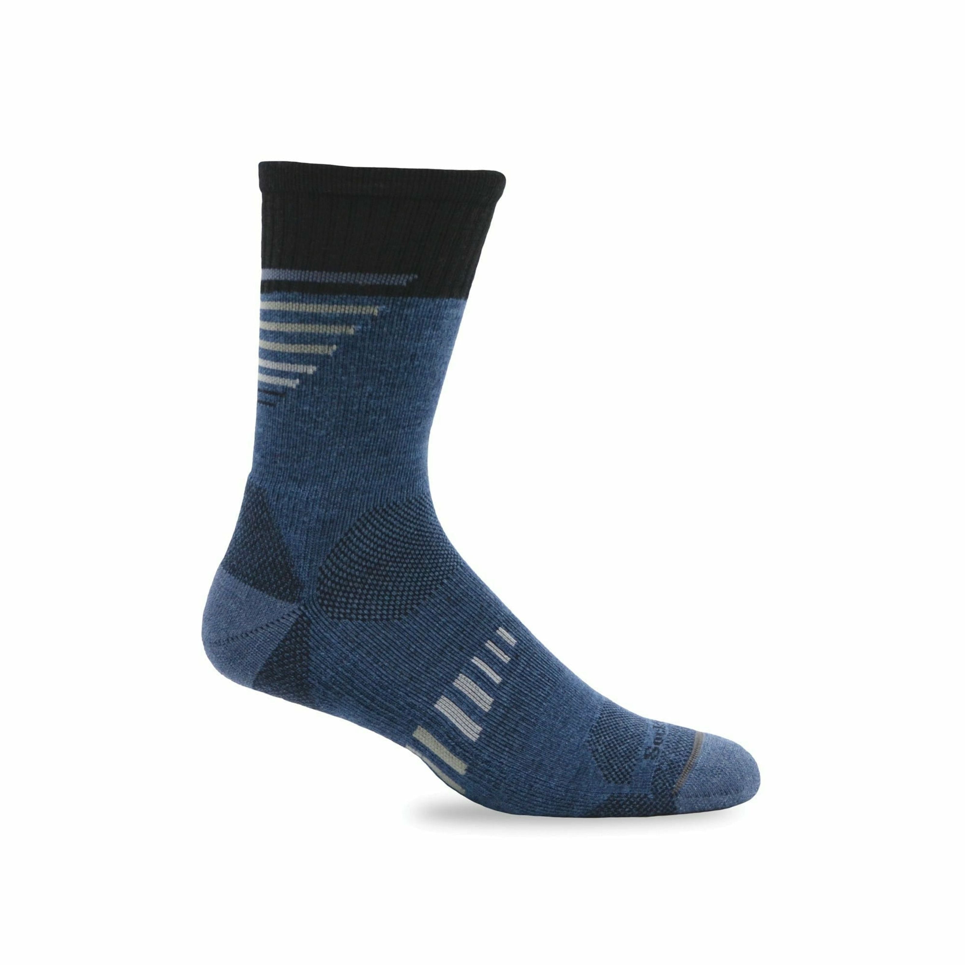 Sockwell Mens Ascend II Moderate Compression Crew Socks  -  Medium/Large / Denim
