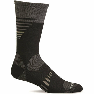 Sockwell Mens Ascend II Moderate Compression Crew Socks  -  Medium/Large / Black