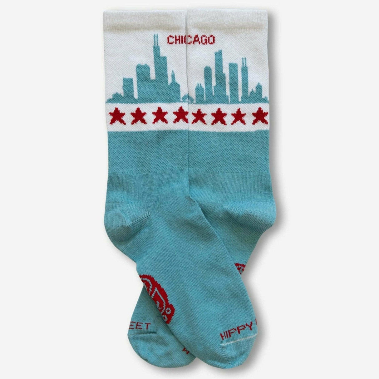 Hippy Feet Chicago Skyline Crew Socks  -  Small / Chicago