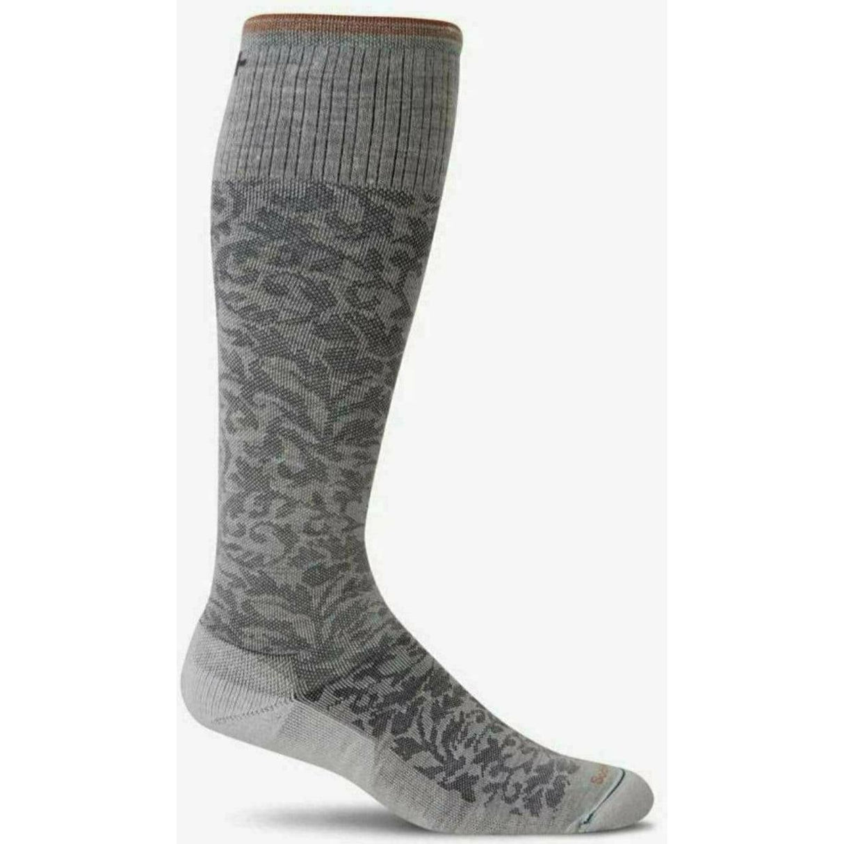 Sockwell Womens Damask Moderate Compression Knee High Socks  -  Small/Medium / Oyster