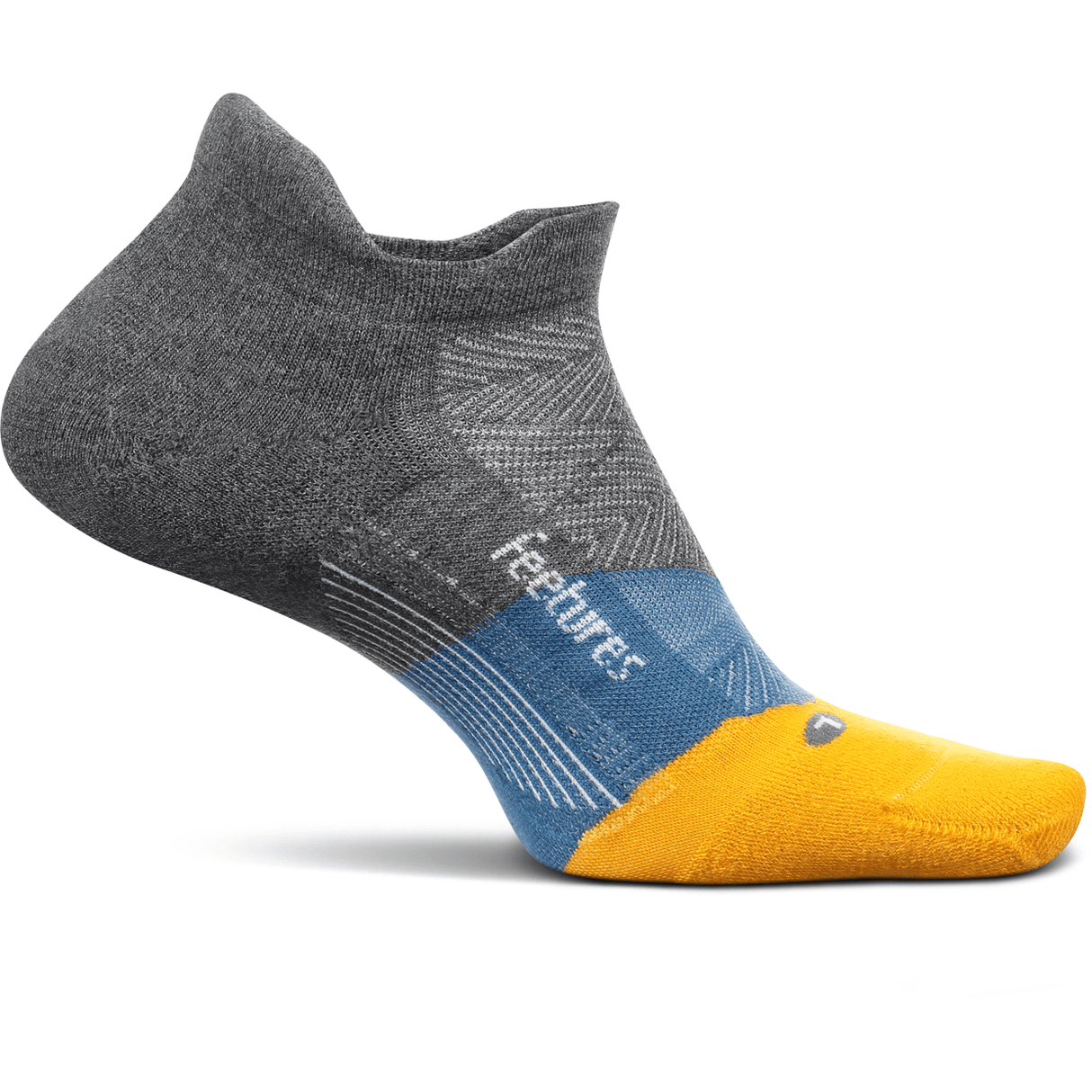 Feetures Elite Ultra Light No Show Tab Socks  -  Small / Electric Gray
