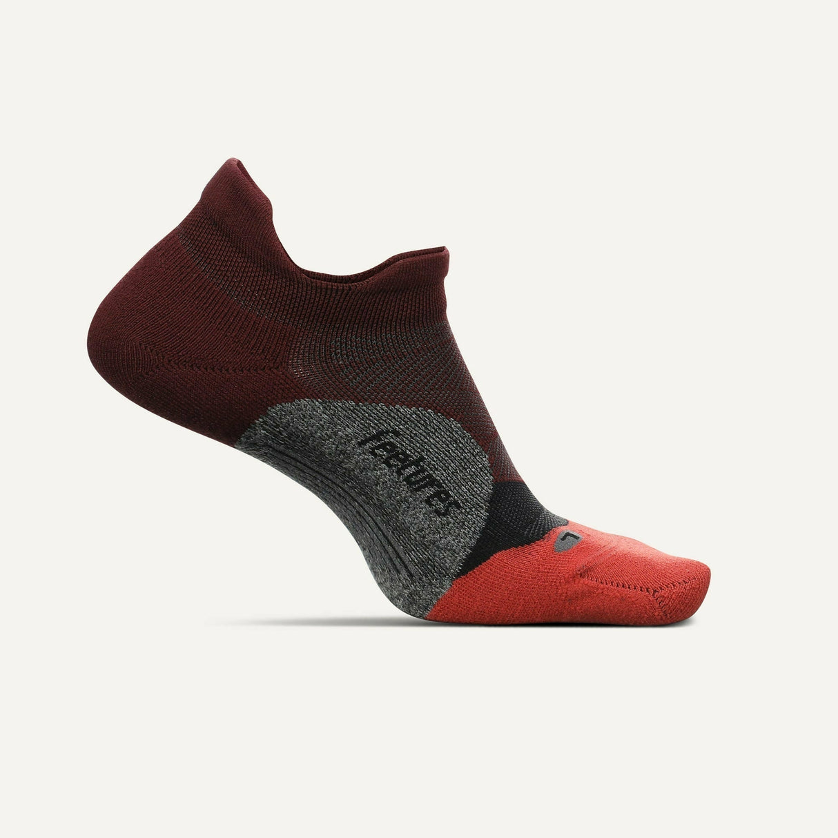Feetures Elite Ultra Light No Show Tab Socks  -  Small / Dark Cherry