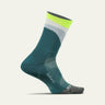 Feetures Elite Light Cushion Mini Crew Socks  -  X-Large / Retrograde Teal