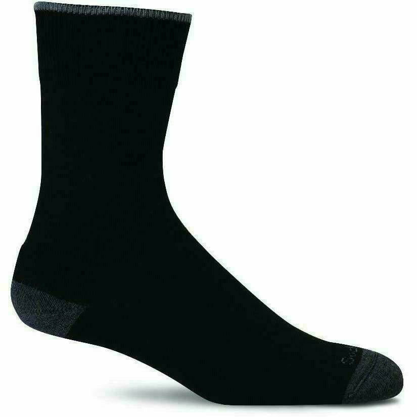 Sockwell Womens Easy Does It Relaxed Fit Crew Socks  -  Small/Medium / Black