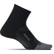 Feetures Elite Ultra Light Quarter Socks  -  X-Large / Black